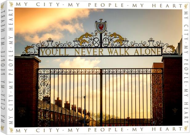 Shankly gates Canvas Print by Kevin Elias
