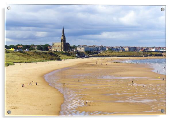 Long sands Beach and St Georges Acrylic by Anthony McGeever