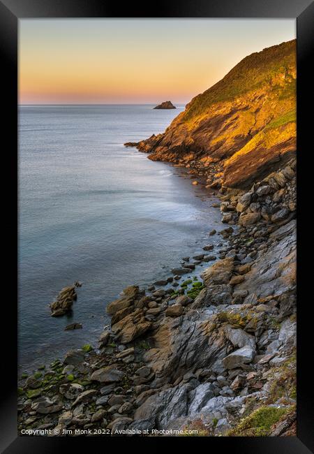 Gull Rock from Jacka Point Framed Print by Jim Monk