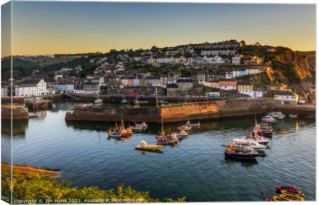 Mevagissey Sunrise Canvas Print by Jim Monk