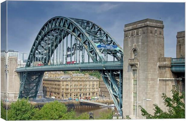 Tyne Bridge and Newcastle Quayside Canvas Print by Martyn Arnold