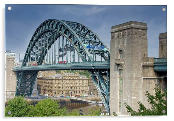 Tyne Bridge and Newcastle Quayside Acrylic by Martyn Arnold
