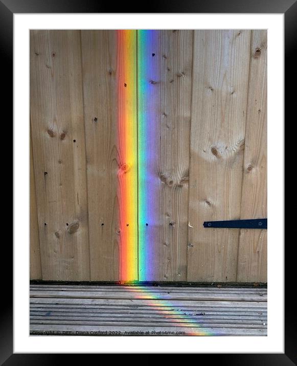 Straight Up prism-lit door. Framed Mounted Print by DEE- Diana Cosford