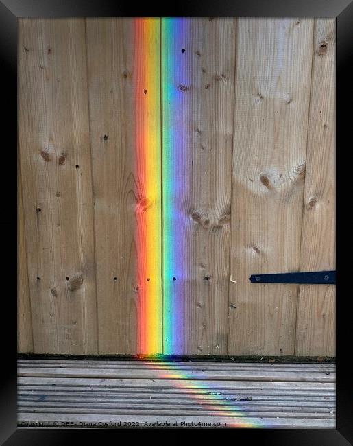 Straight Up prism-lit door. Framed Print by DEE- Diana Cosford