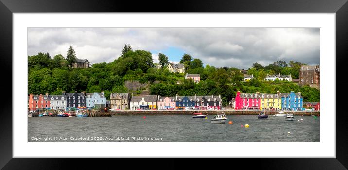 The Waterfront at Tobermory on the Isle of Mull Framed Mounted Print by Alan Crawford