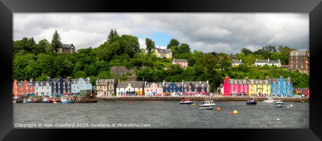 The Waterfront at Tobermory on the Isle of Mull Framed Print by Alan Crawford