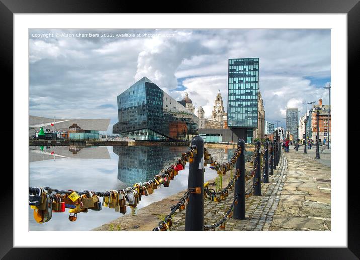 Liverpools Waterfront Framed Mounted Print by Alison Chambers
