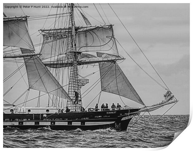 Sailing The TS Royalist Print by Peter F Hunt