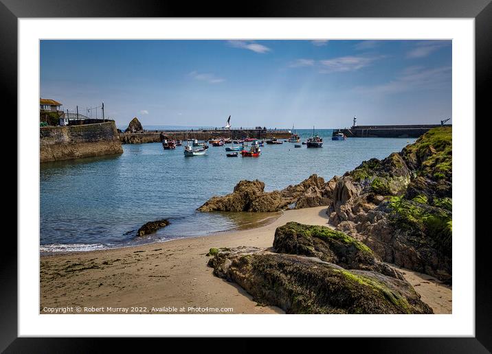 Mevagissey Harbour, Cornwall. Framed Mounted Print by Robert Murray