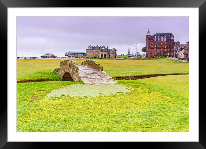 Swilcan Bridge on the Old Course  Framed Mounted Print by Valerie Paterson