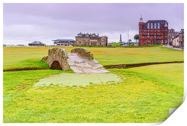 Swilcan Bridge on the Old Course  Print by Valerie Paterson