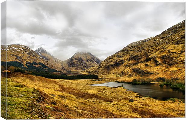 Late winter in Glen Etive Canvas Print by Jacqi Elmslie