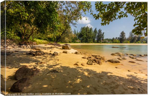 Trees on Layan Beach, Phuket, Thailand Canvas Print by Kevin Hellon