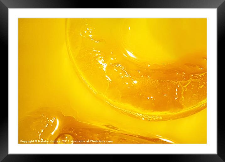 Orange with Ice and a Slice Framed Mounted Print by Natalie Kinnear