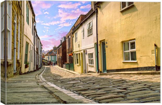 Whitby Henrietta Street Canvas Print by Alison Chambers