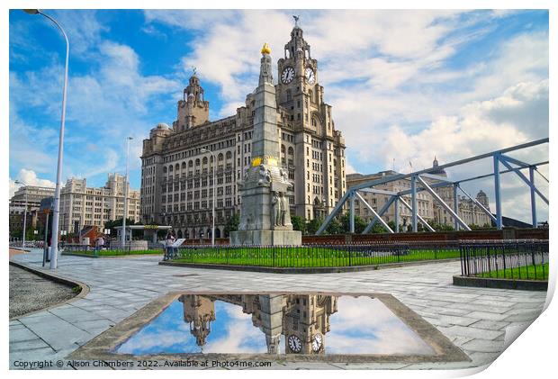 Liverpool Liver Building  Print by Alison Chambers