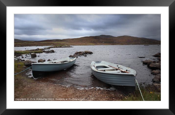 Boats in Outer Hebrides Framed Mounted Print by Chris Mobberley