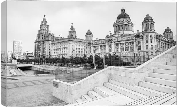 Modern steps down to the Three Graces Canvas Print by Jason Wells