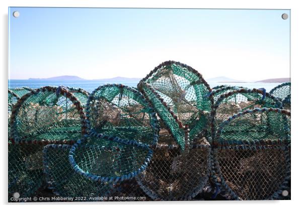 Lobster pots Acrylic by Chris Mobberley