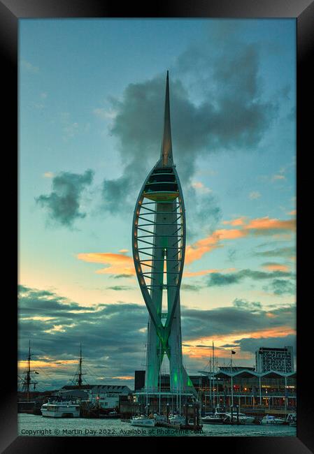 Spinnaker Tower in Portsmouth,  Framed Print by Martin Day