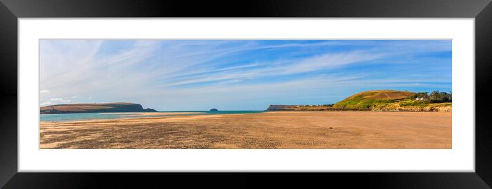 Daymer  Bay and Rock Beach Framed Mounted Print by Maggie McCall