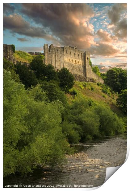 Richmond Castle North Yorkshire  Print by Alison Chambers