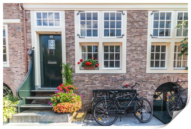 House on the Brouwersgracht, Amsterdam, Netherlands Print by Kevin Hellon