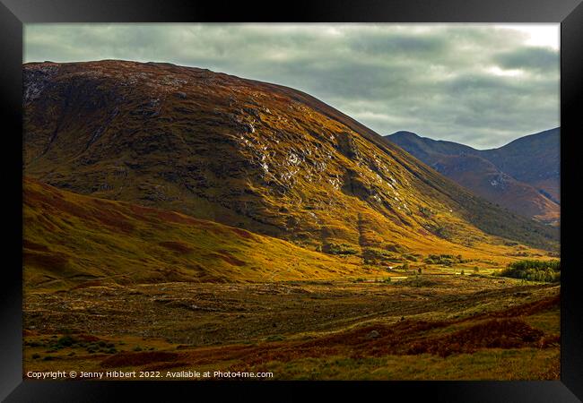Glen Etive, Glencoe Rannoch moor Highlands of Scotland Framed Print by Jenny Hibbert