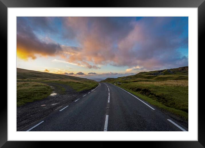 An open road Framed Mounted Print by Leighton Collins