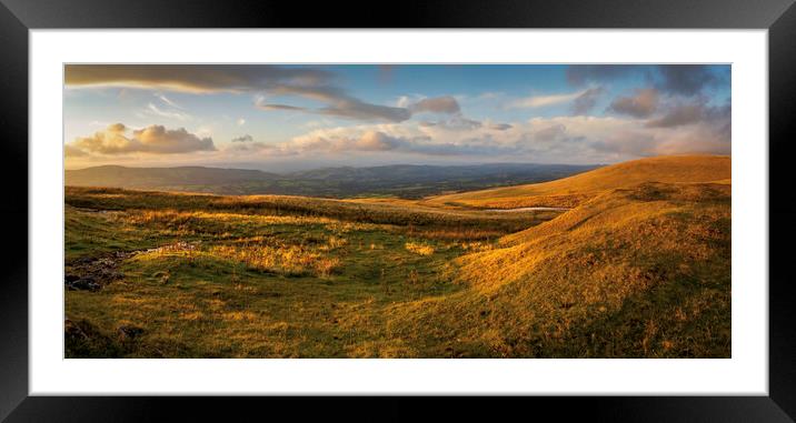 Black mountain panorama Framed Mounted Print by Leighton Collins