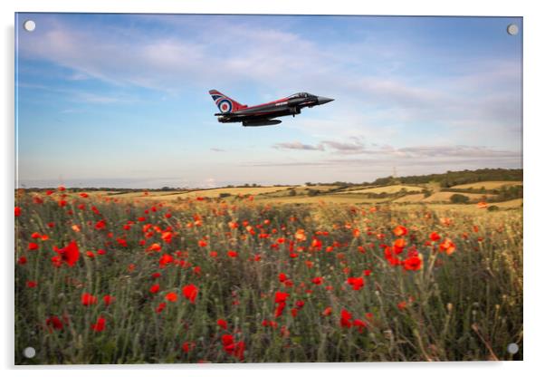 Eurofighter Typhoon Poppy Fly Past Acrylic by J Biggadike