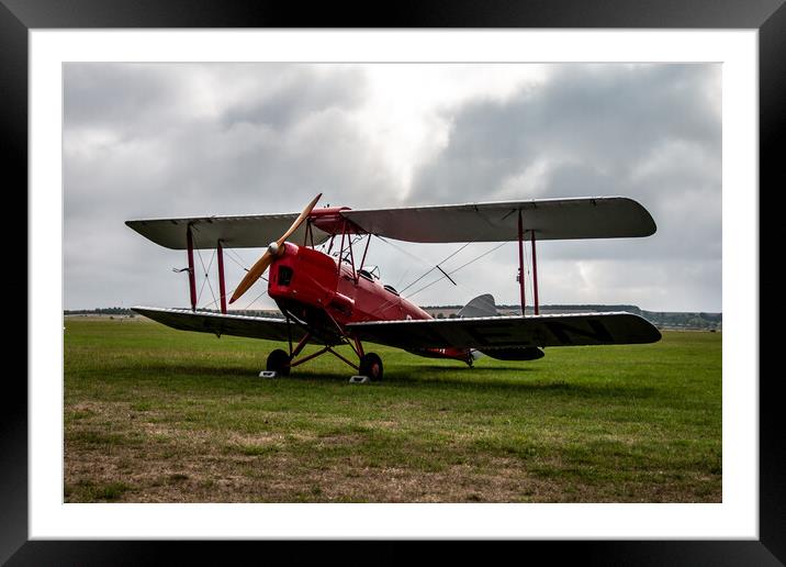  de Havilland DH82A Tiger Moth Framed Mounted Print by J Biggadike