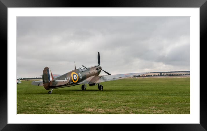 Spitfire Mk1a X4650 KL-A Framed Mounted Print by J Biggadike