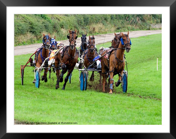Trotting Races Framed Mounted Print by John Rae