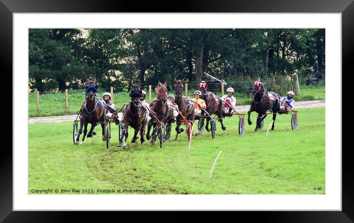 Harness racing Framed Mounted Print by John Rae
