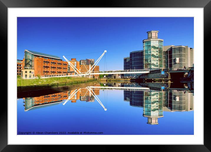Leeds Docks and Royal Armouries  Framed Mounted Print by Alison Chambers