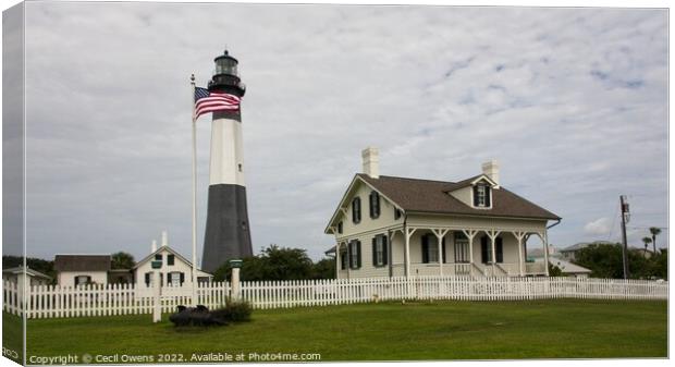 Tybee Island Lighthouse Canvas Print by Cecil Owens