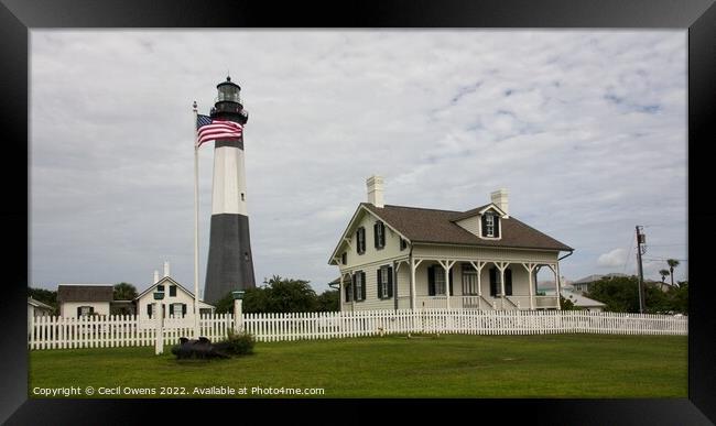 Tybee Island Lighthouse Framed Print by Cecil Owens