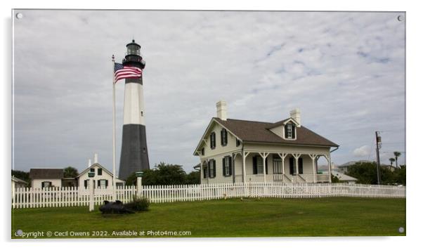 Tybee Island Lighthouse Acrylic by Cecil Owens