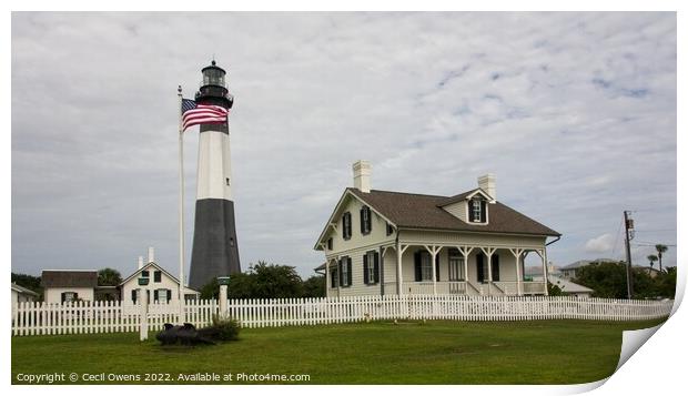 Tybee Island Lighthouse Print by Cecil Owens