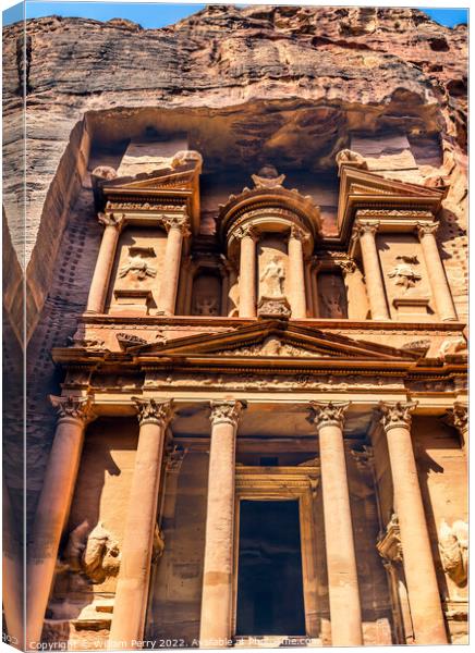 Treasury Afternoon Petra Jordan  Canvas Print by William Perry