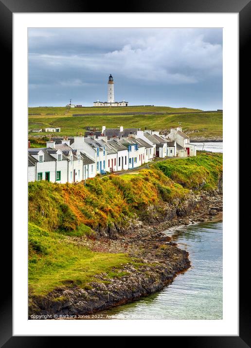 Portnahaven, Rhinns of Islay Lighthouse Scotland Framed Mounted Print by Barbara Jones