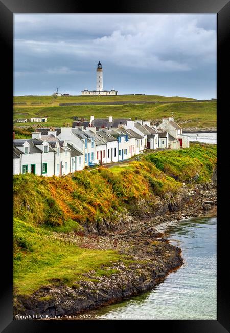 Portnahaven, Rhinns of Islay Lighthouse Scotland Framed Print by Barbara Jones