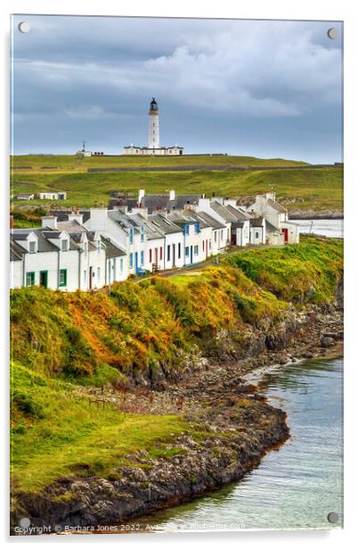 Portnahaven, Rhinns of Islay Lighthouse Scotland Acrylic by Barbara Jones