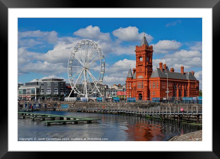 Discover the Beauty of Cardiff Bay Framed Mounted Print by Janet Carmichael