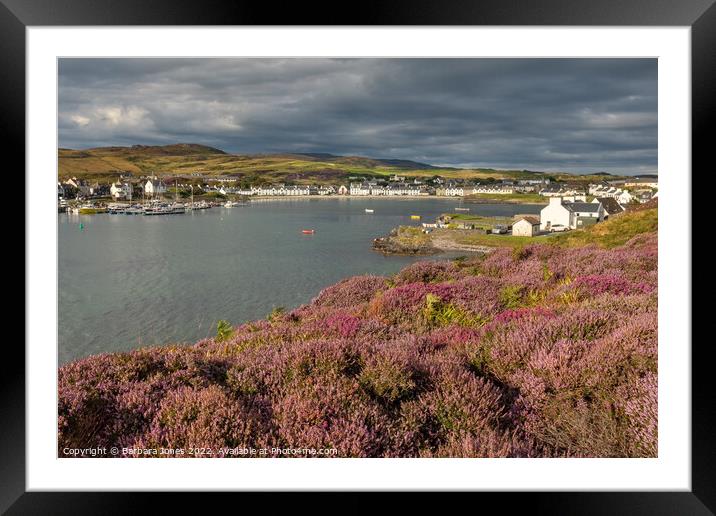 Port Ellen in Late Summer  Islay Scotland Framed Mounted Print by Barbara Jones