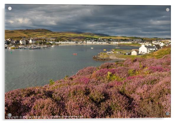 Port Ellen in Late Summer  Islay Scotland Acrylic by Barbara Jones