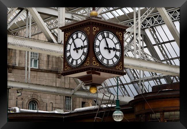 Glasgow Central Clock Framed Print by John Rae