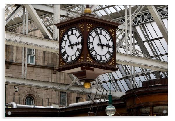 Glasgow Central Clock Acrylic by John Rae