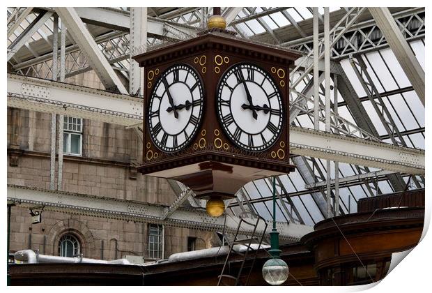 Glasgow Central Clock Print by John Rae